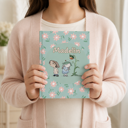 Custom Original Whimsical Art Hardcover Journal | Cottagecore Character Illustration