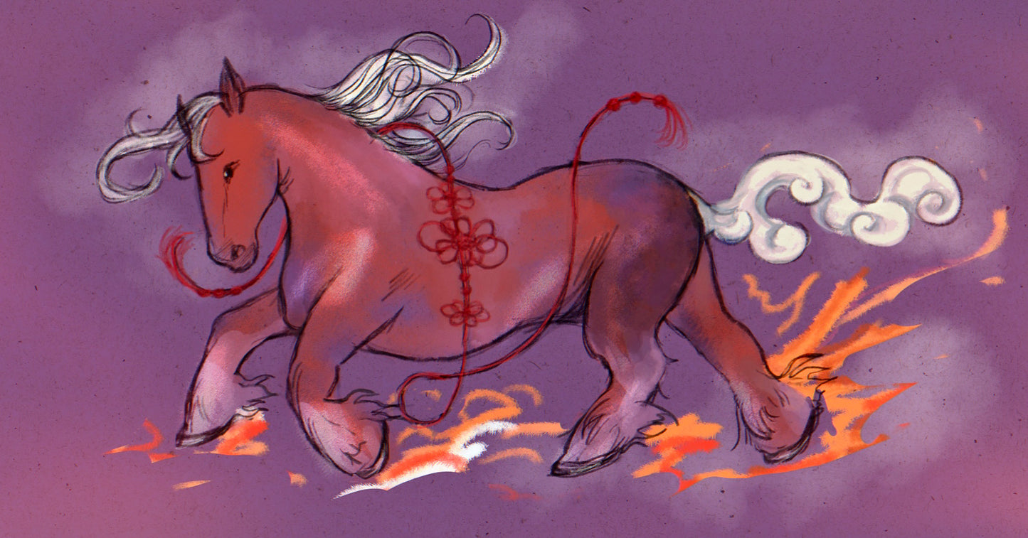 Year of the Horse - Original Illustration (Lunar New Year 2026) | Digital Download