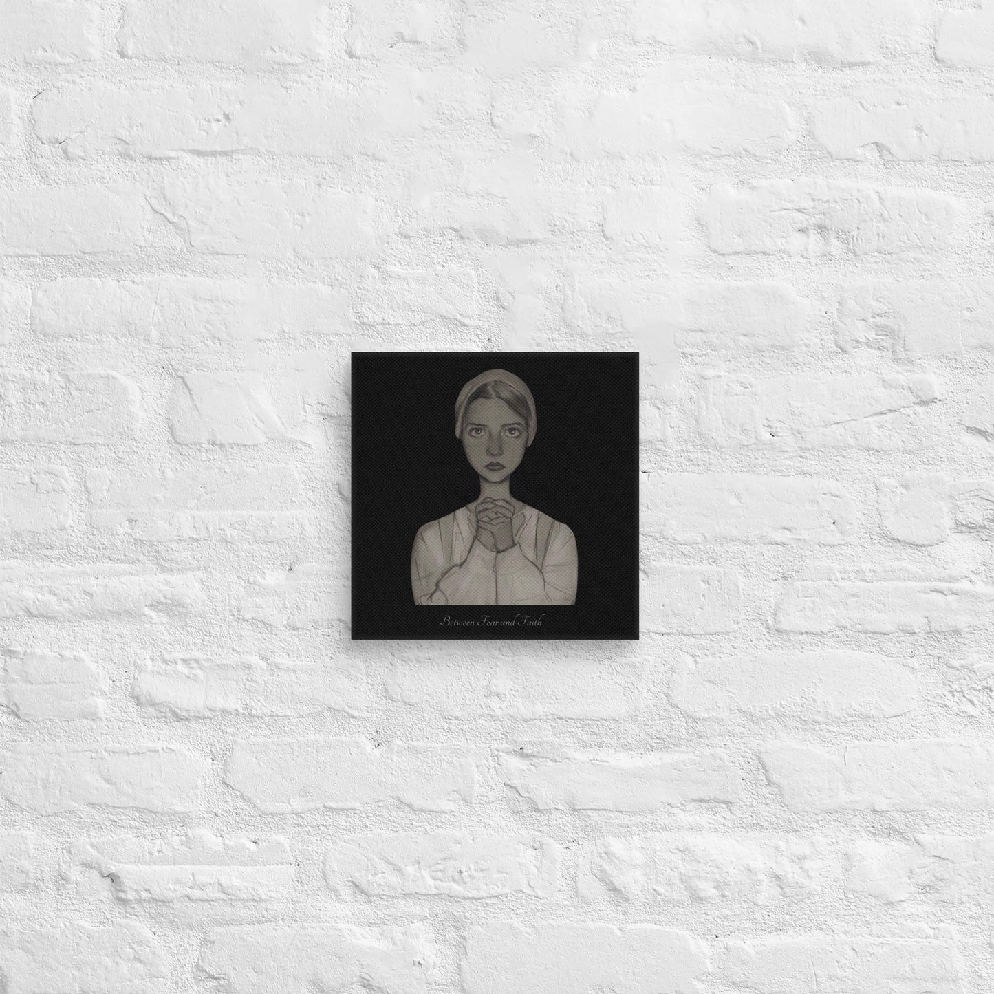 Between Fear and Faith - Art Canvas Print (10"x10")
