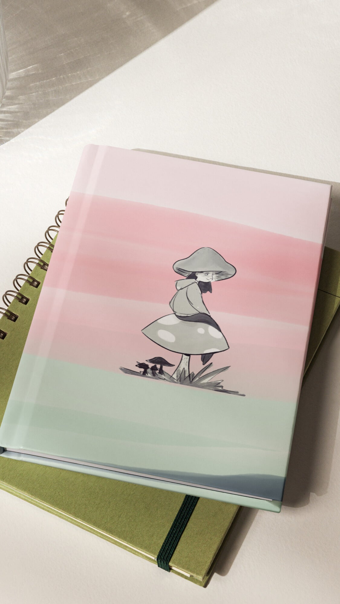 Mushroom Wanderer — Hardcover Lined Journal | Illustrated Notebook for Reflection & Writing