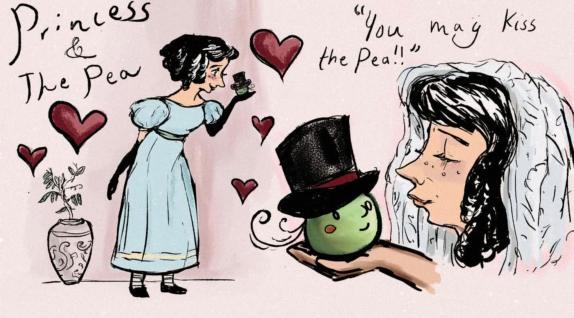 You May Kiss the Pea™ Digital Download | Whimsical Fairy-Tale Art