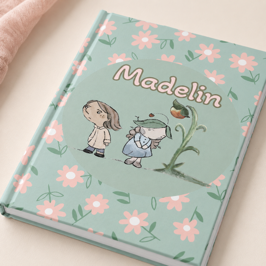 Custom Original Whimsical Art Hardcover Journal | Cottagecore Character Illustration