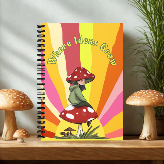 Where Ideas Grow - Ruled Line Spiral Notebook | Original Art Journal