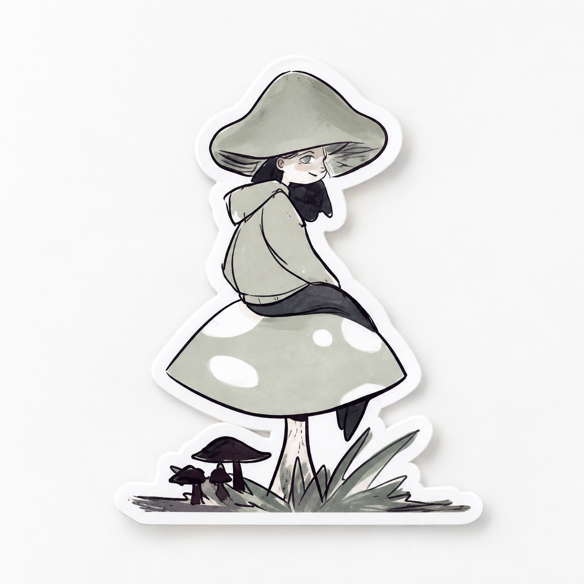 Whimsical Mushroom Art Magnet | Woodland Refrigerator Decor