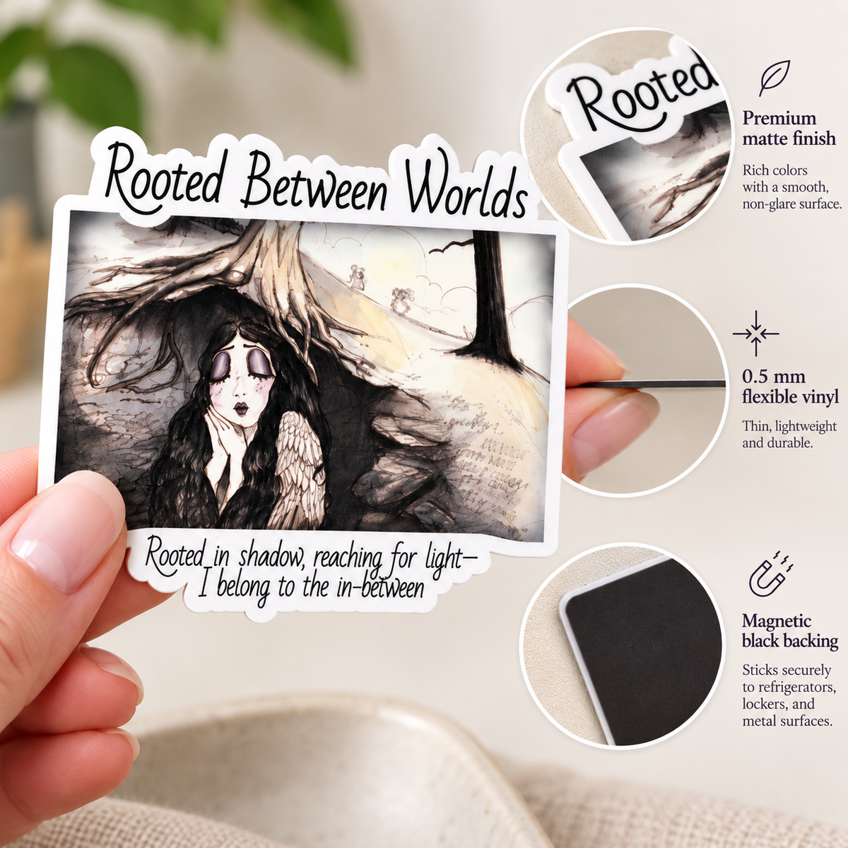 Fantasy Fridge Magnet | Shugen, The Root Mother | Forest Goddess Magnet