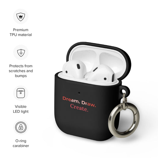 Dream. Draw. Create.™ AirPods Case | Whimsical Creative Tech Accessory for Artists & Kids-at-Heart