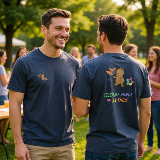 Neurodiversity Acceptance Graphic Tee – Patch, Protector of Brave Hearts™
