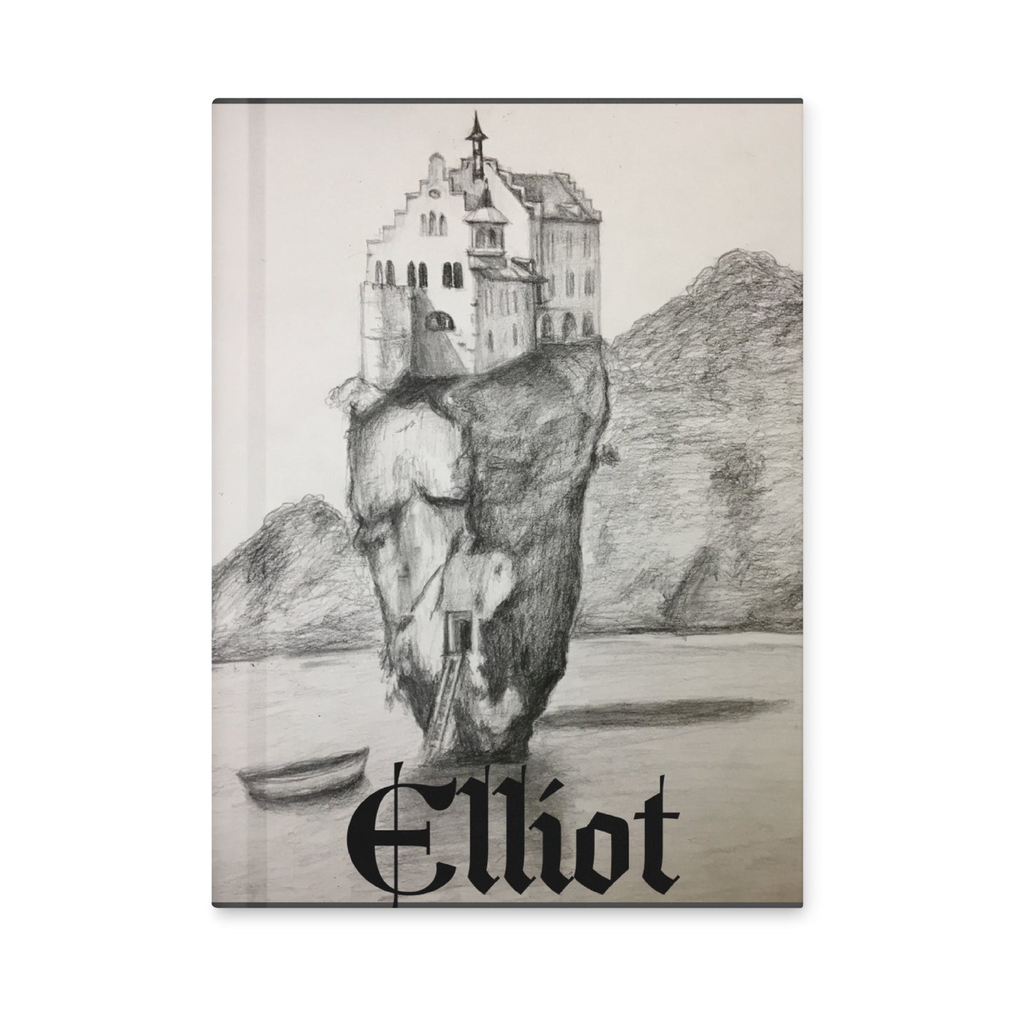 Personalized Floating Castle Hardcover Journal | Custom Name Notebook