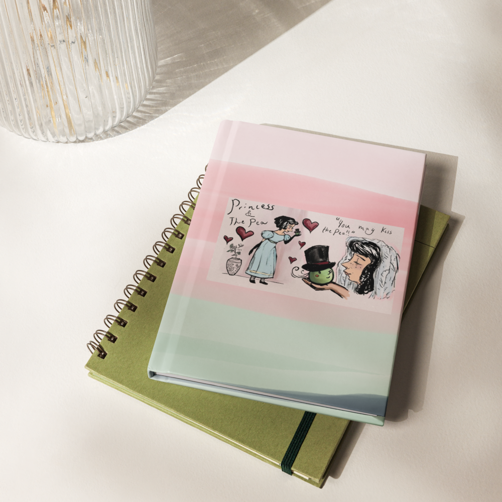 You May Kiss the Pea - Hardcover journal matte