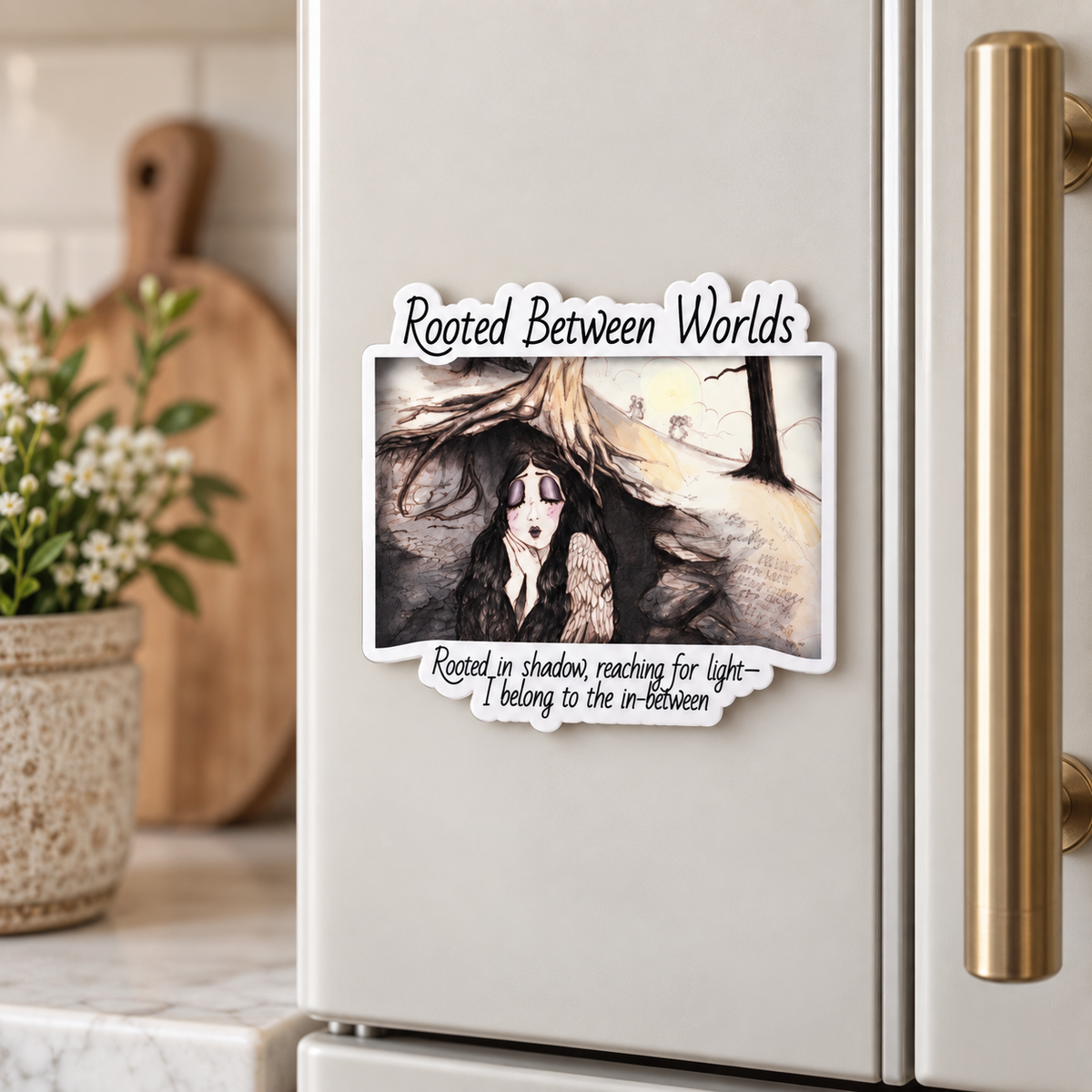 Fantasy Fridge Magnet | Shugen, The Root Mother | Forest Goddess Magnet