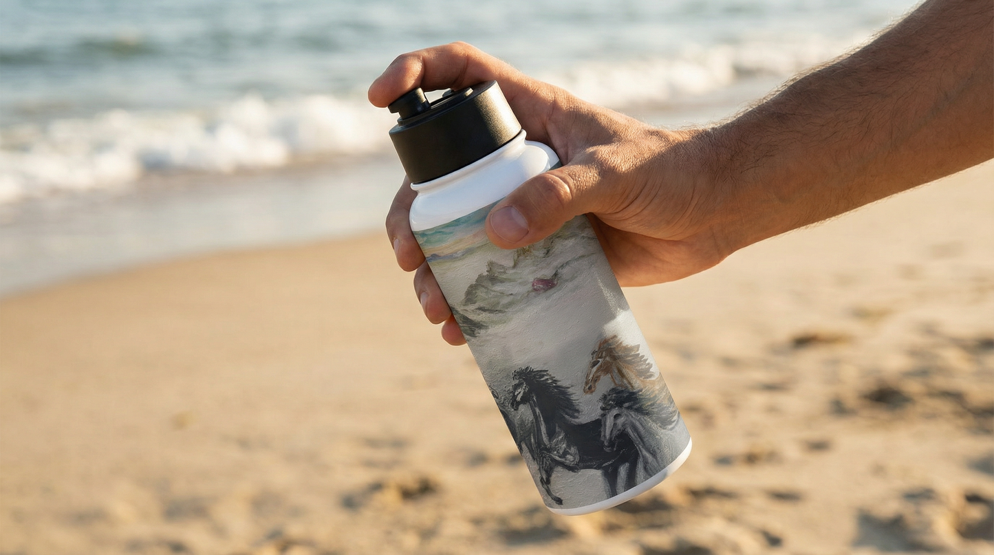 Paintings by Mimi “Wild Horses” – Original Art Stainless Steel Water Bottle