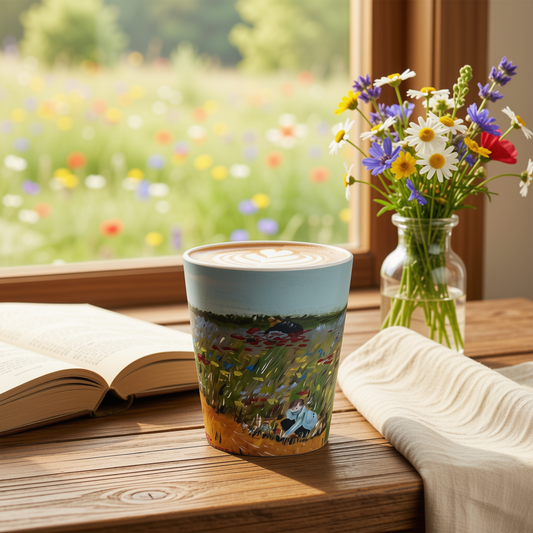 Wildflower Gathering Latte Mug | The Gentle Manor Collection